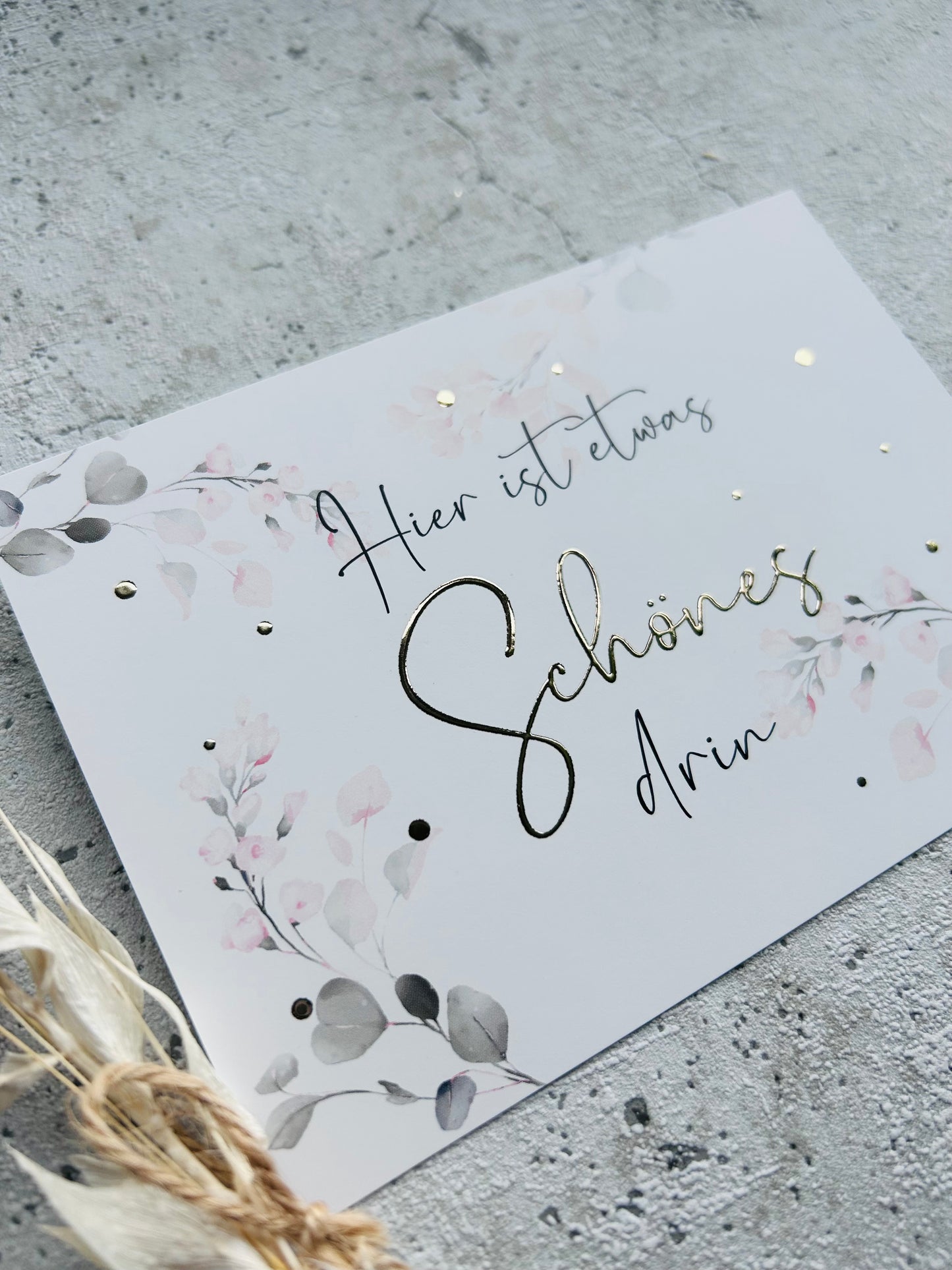 Karten • hier ist etwas schönes drin • Goldmetallic