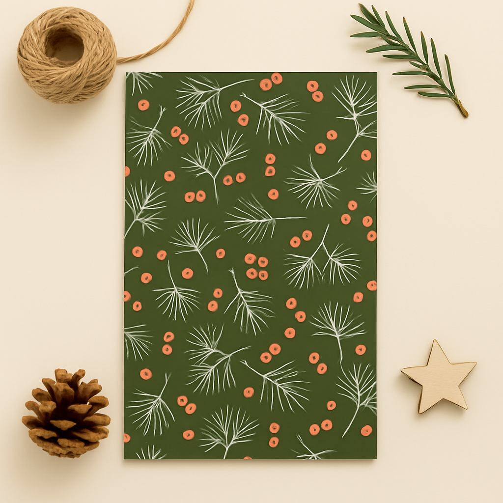 Papier Taschen •Mistelzweig grün •10 Stk