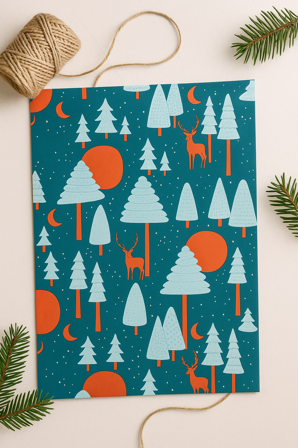 Papier Taschen •Winterwald • 10 Stk