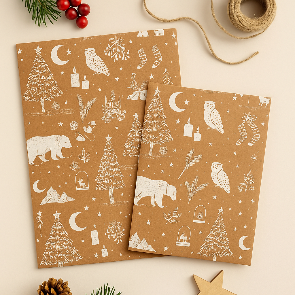 Papier Taschen •Winterwald• 10 Stk