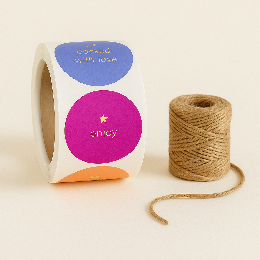 Sticker packed with love gemischt Gold 10 Stk.