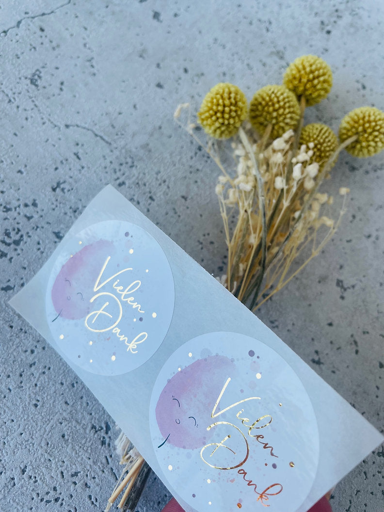 Sticker • Candy • vielen Dank Eis Goldregen 10 Stk