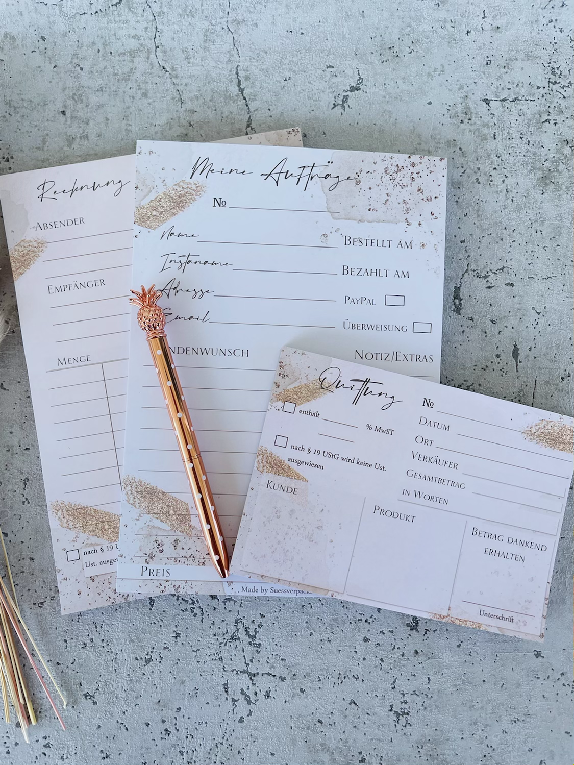 Grosses Business SET Rechnungsblock•Quittungsblock•Auftragsblock