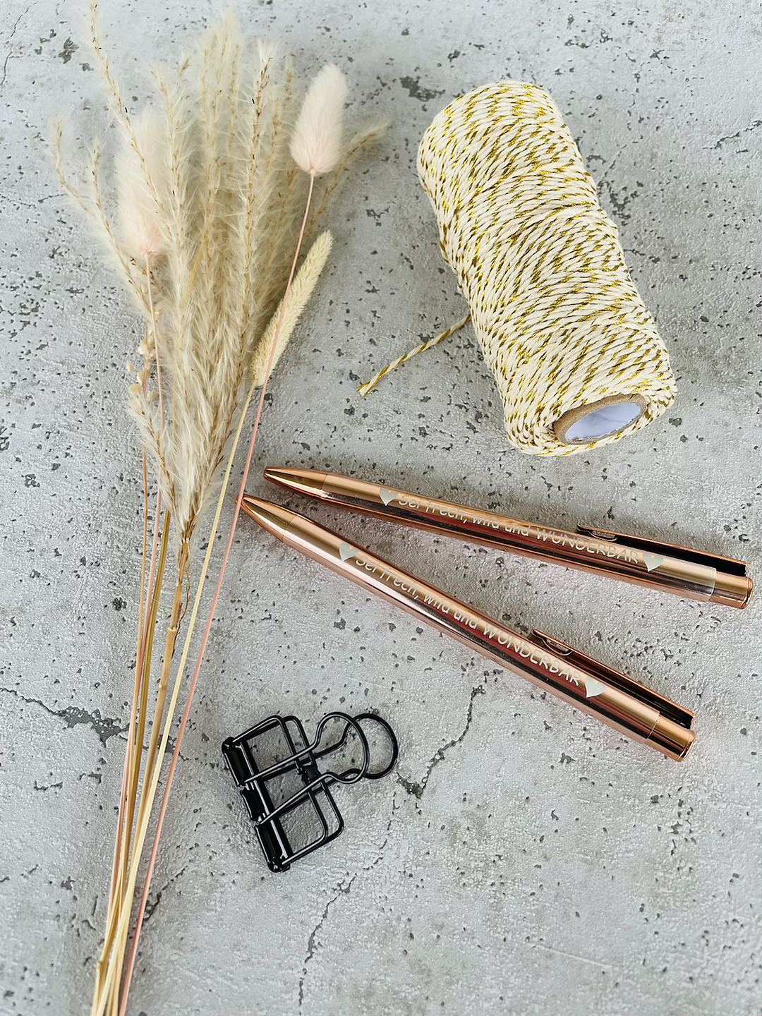 Kugelschreiber Rosegold mit Aufdruck