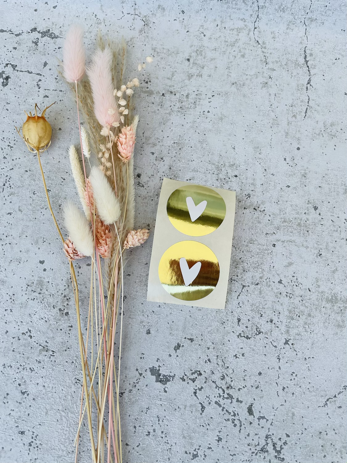 Sticker •Gold Herz• 10 Stk.