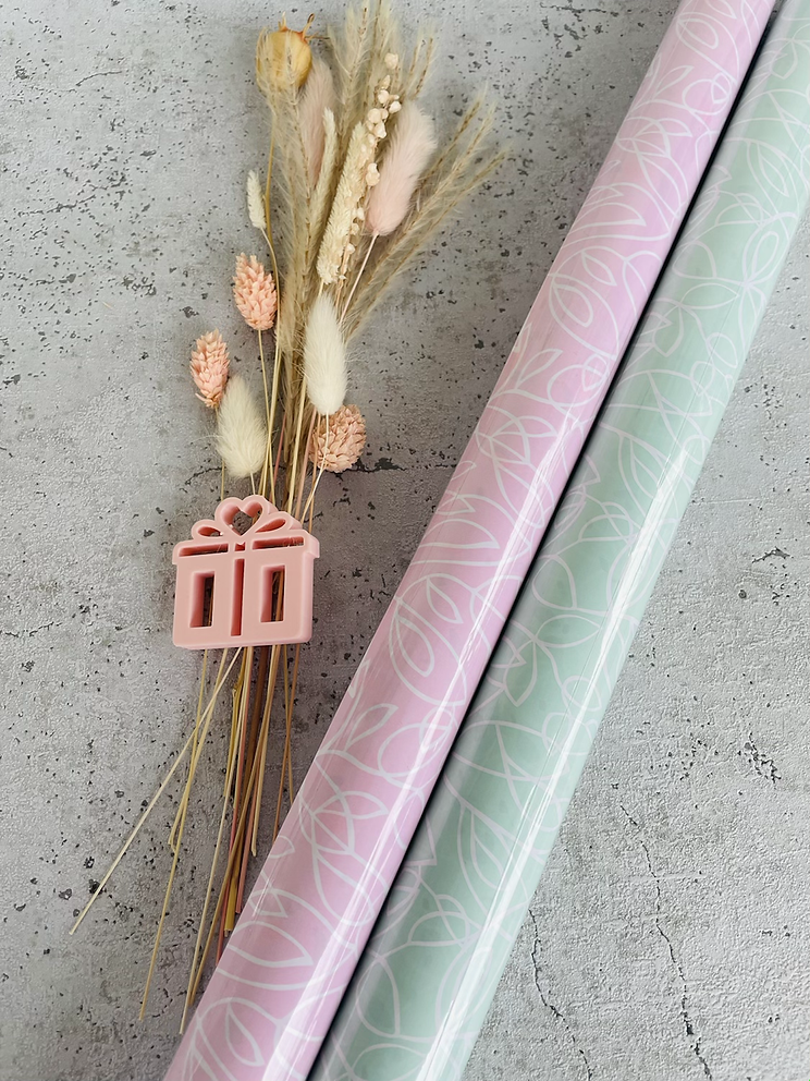 SET 2 x Geschenkpapier 50x300cm Kraftpapier