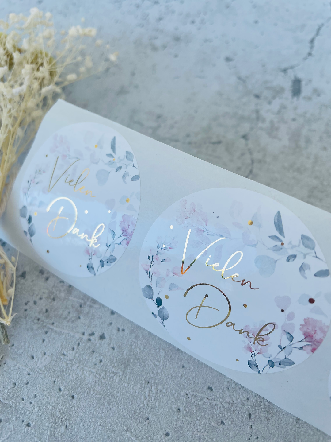 Sticker • vielen Dank • Aquarell Flowers • 10 Stk. Eigenproduktion