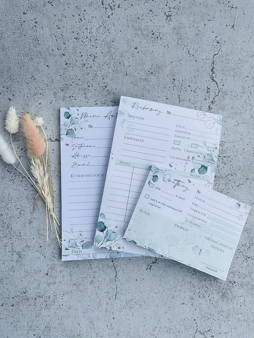 Grosses Business SET Rechnungsblock•Quittungsblock•Auftragsblock