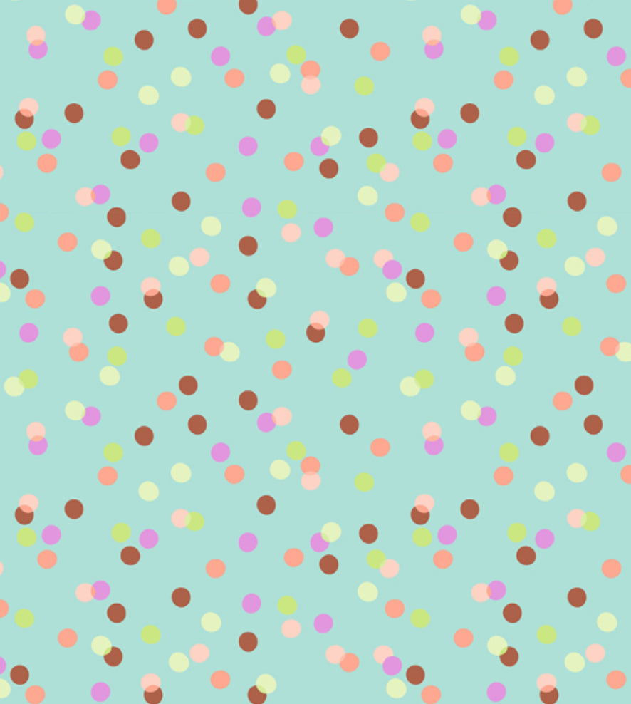 Blockbodenbeutel Konfetti türkis