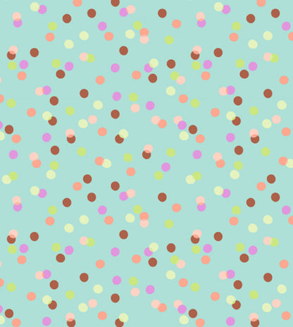 Blockbodenbeutel Konfetti türkis