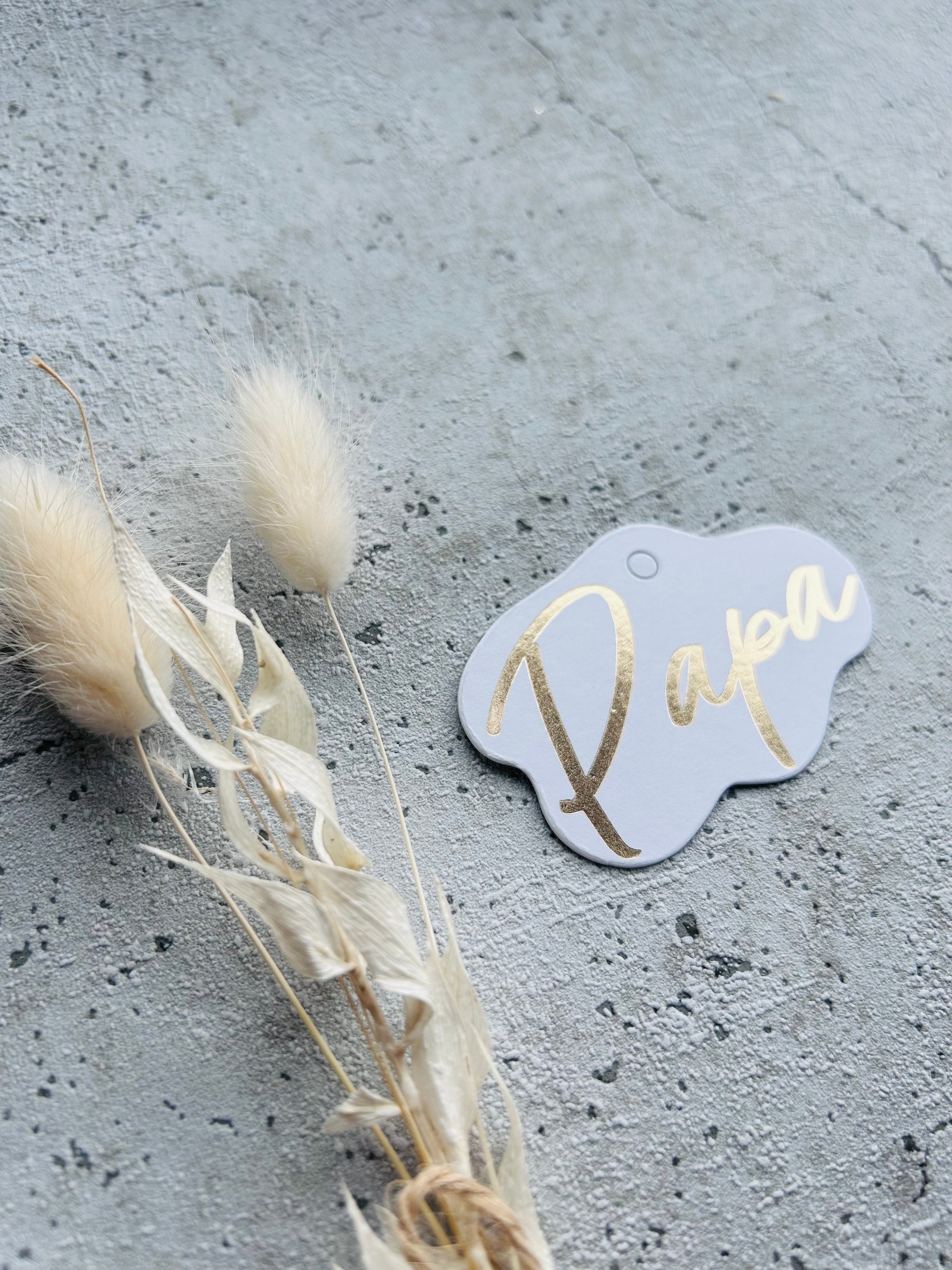 Geschenkeanhänger Papa gold