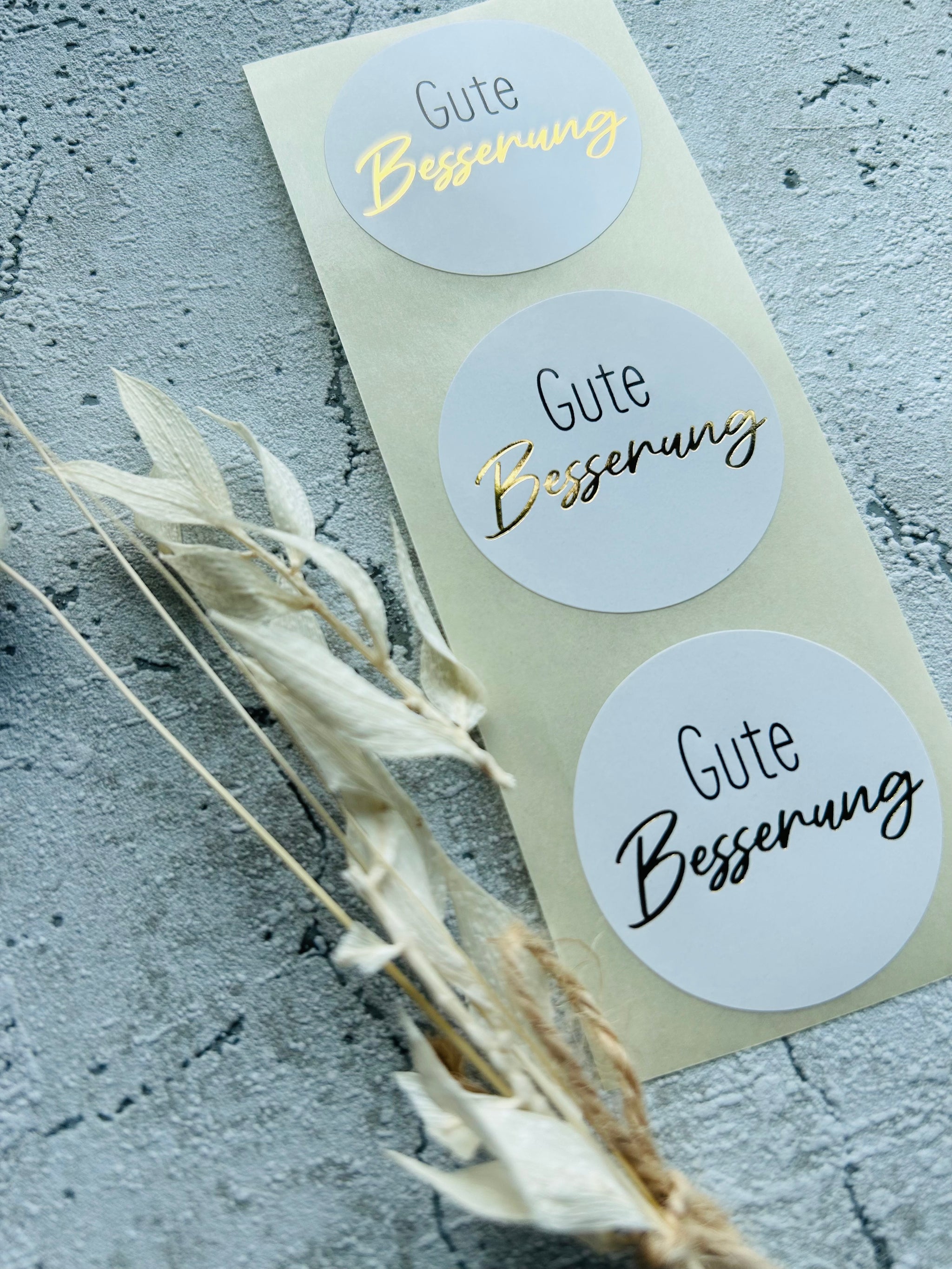 Sticker • Gute Besserung• 10 Stk Goldveredlung