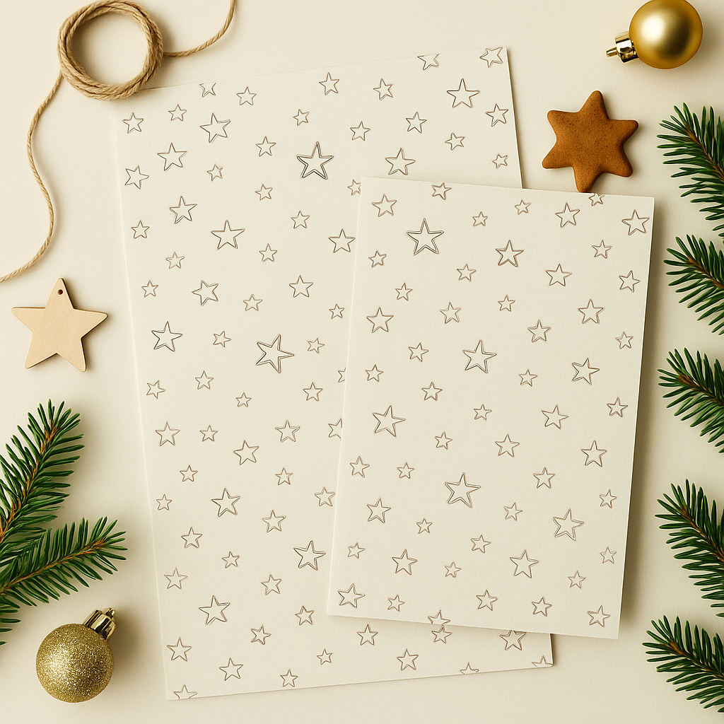 Papier Taschen  •Stars kraft• 10 Stk