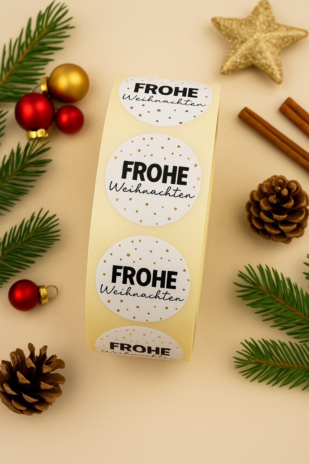 Sticker •Frohe Weihnachten gold• 10 Stk.