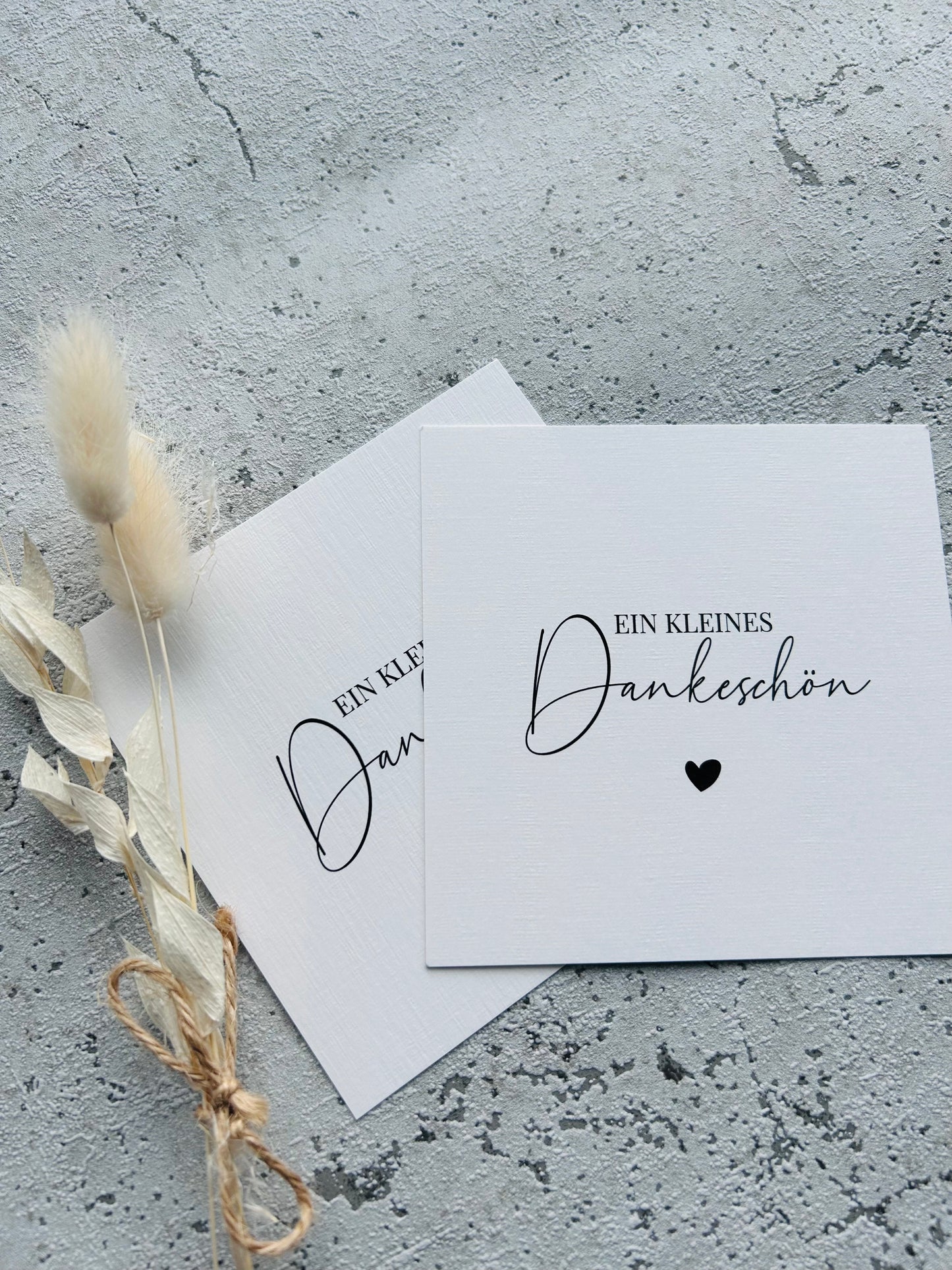 Karte •ein kleines Dankeschön• Leinenstruktur 10x10 cm