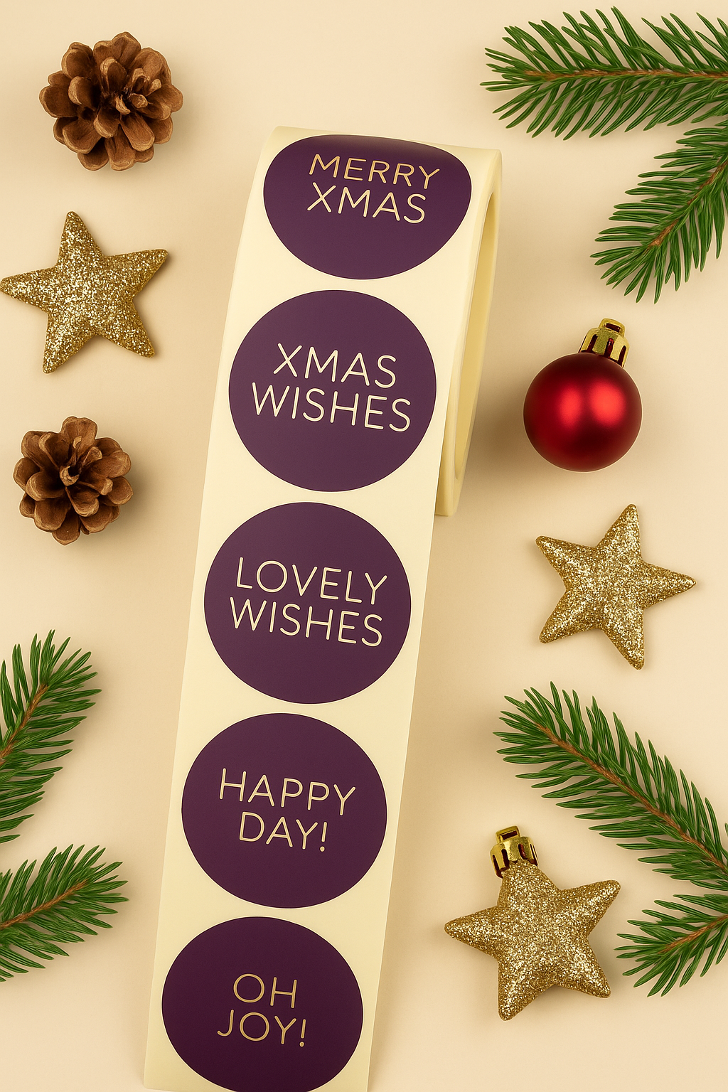 Sticker XMAS gold 10 Stk