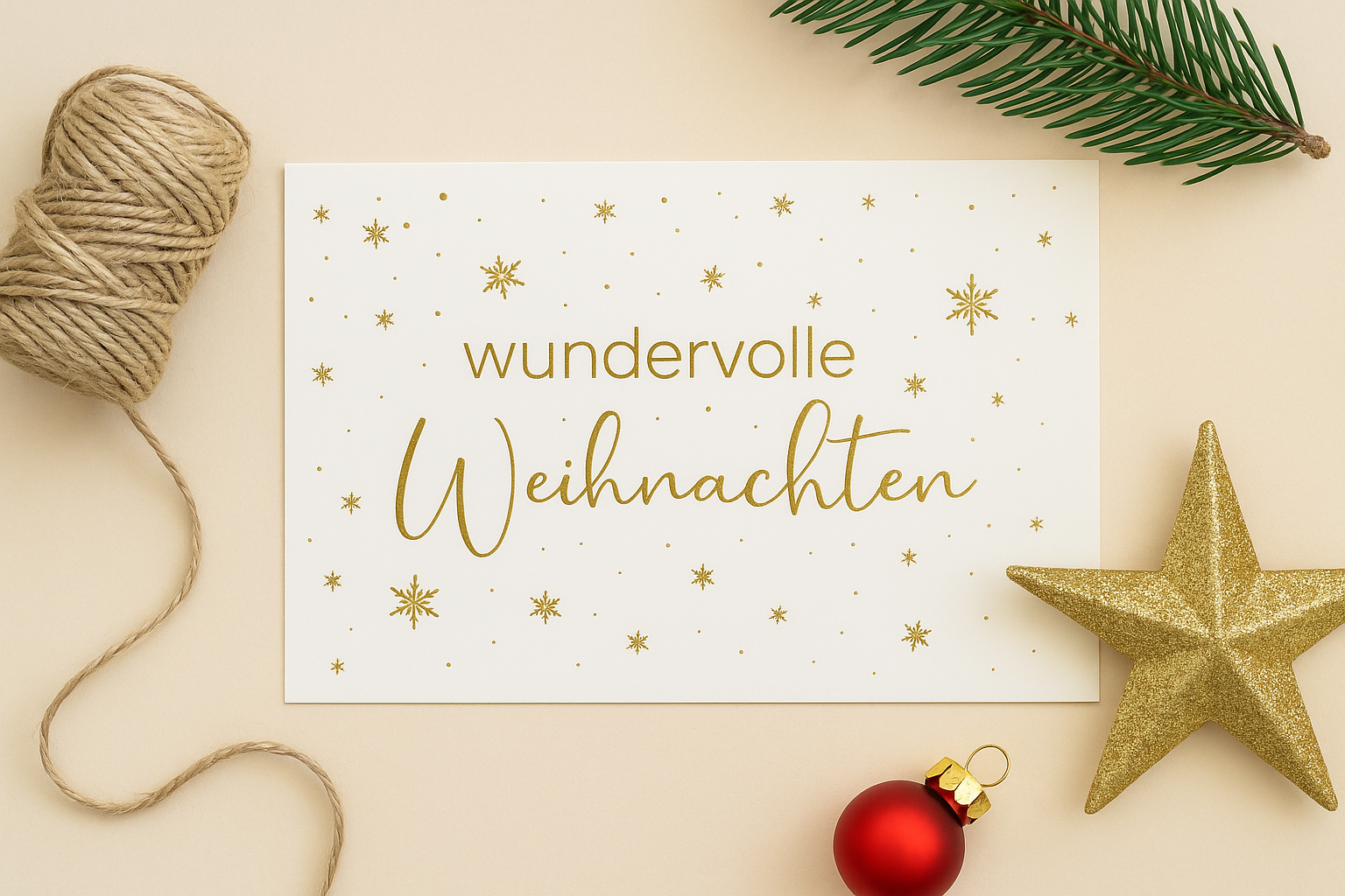 Karte  • wundervolle Weihnachten •