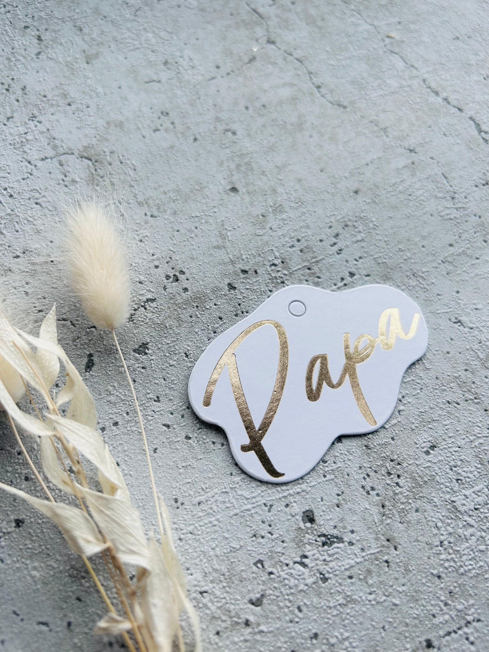 Geschenkeanhänger Papa gold