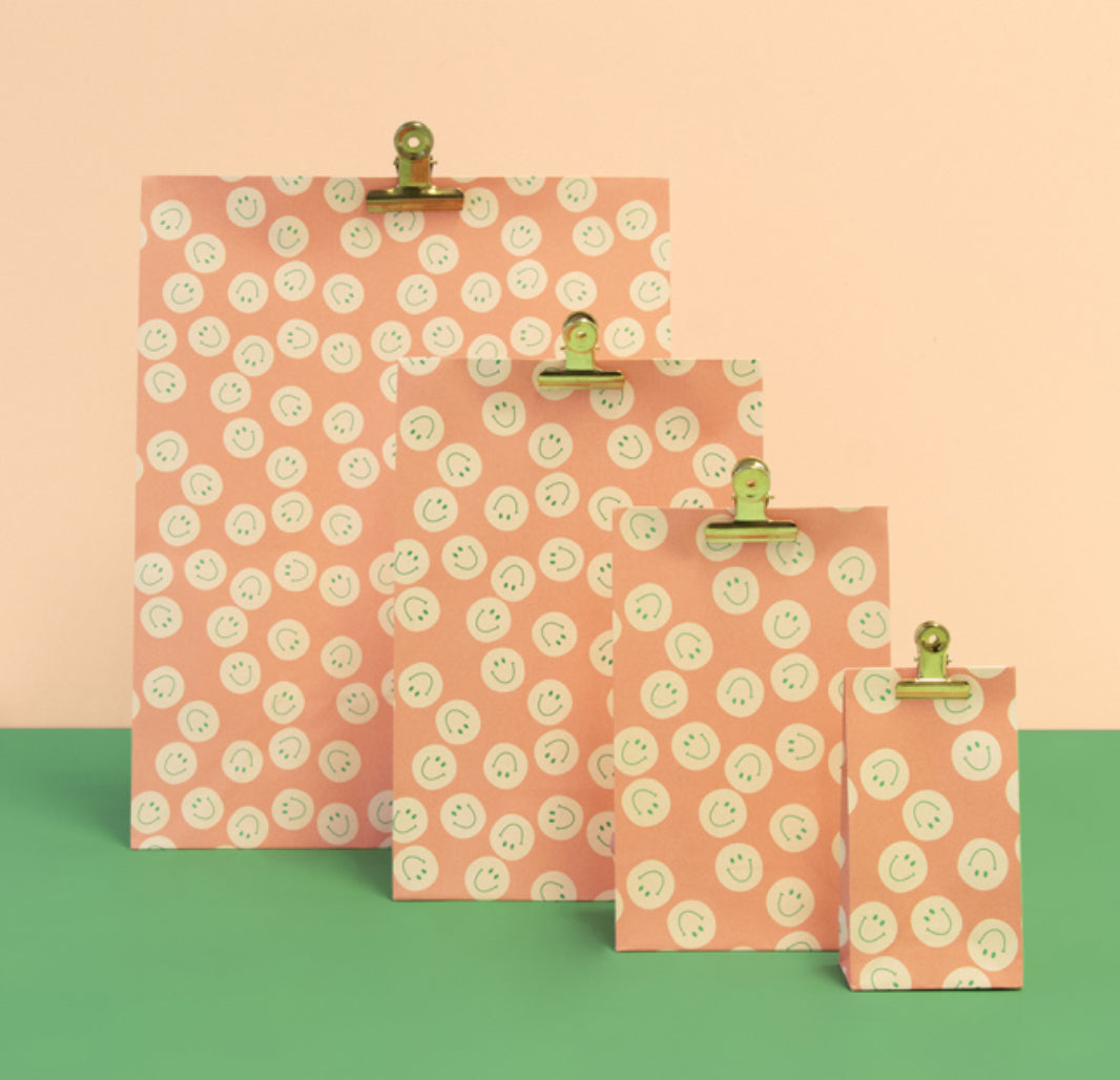 Blockbodenbeutel SMILEY NEON