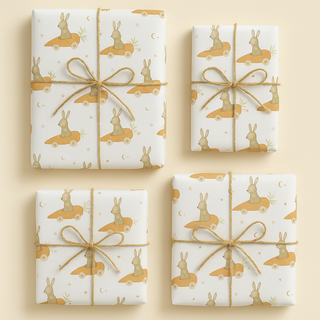 Seidenpapier Häschenauto Eigenproduktion