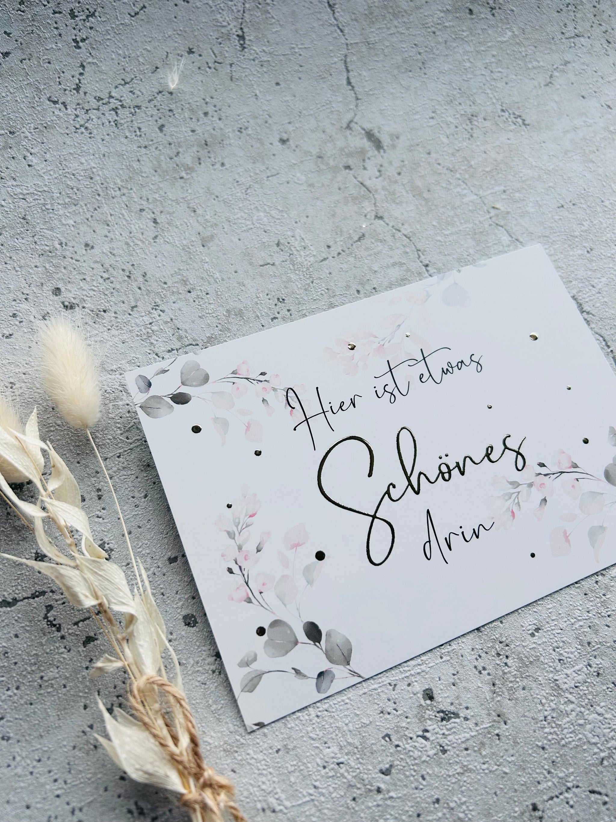 Karten  • hier ist etwas schönes drin • Goldmetallic