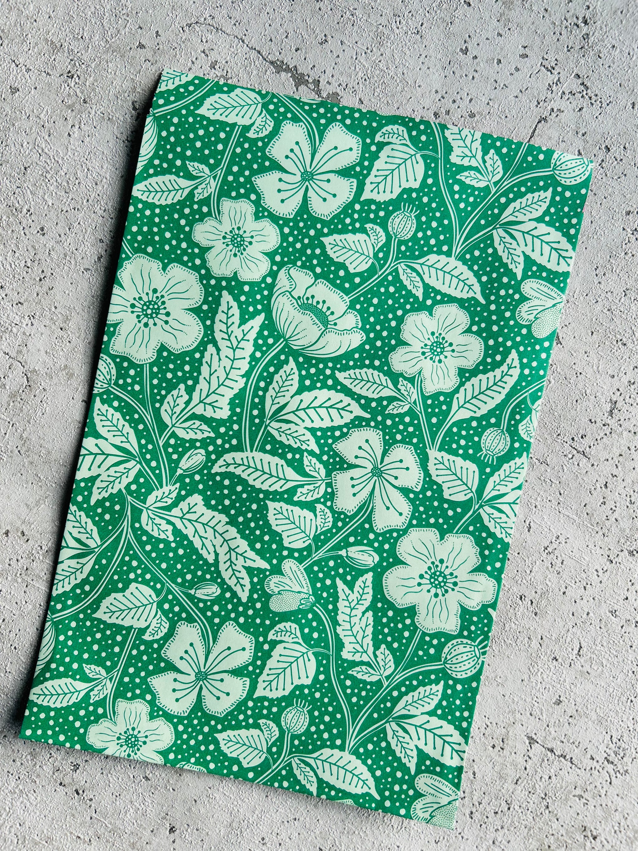 Papier Taschen  •FrühlingBlumen grün • 10 Stk