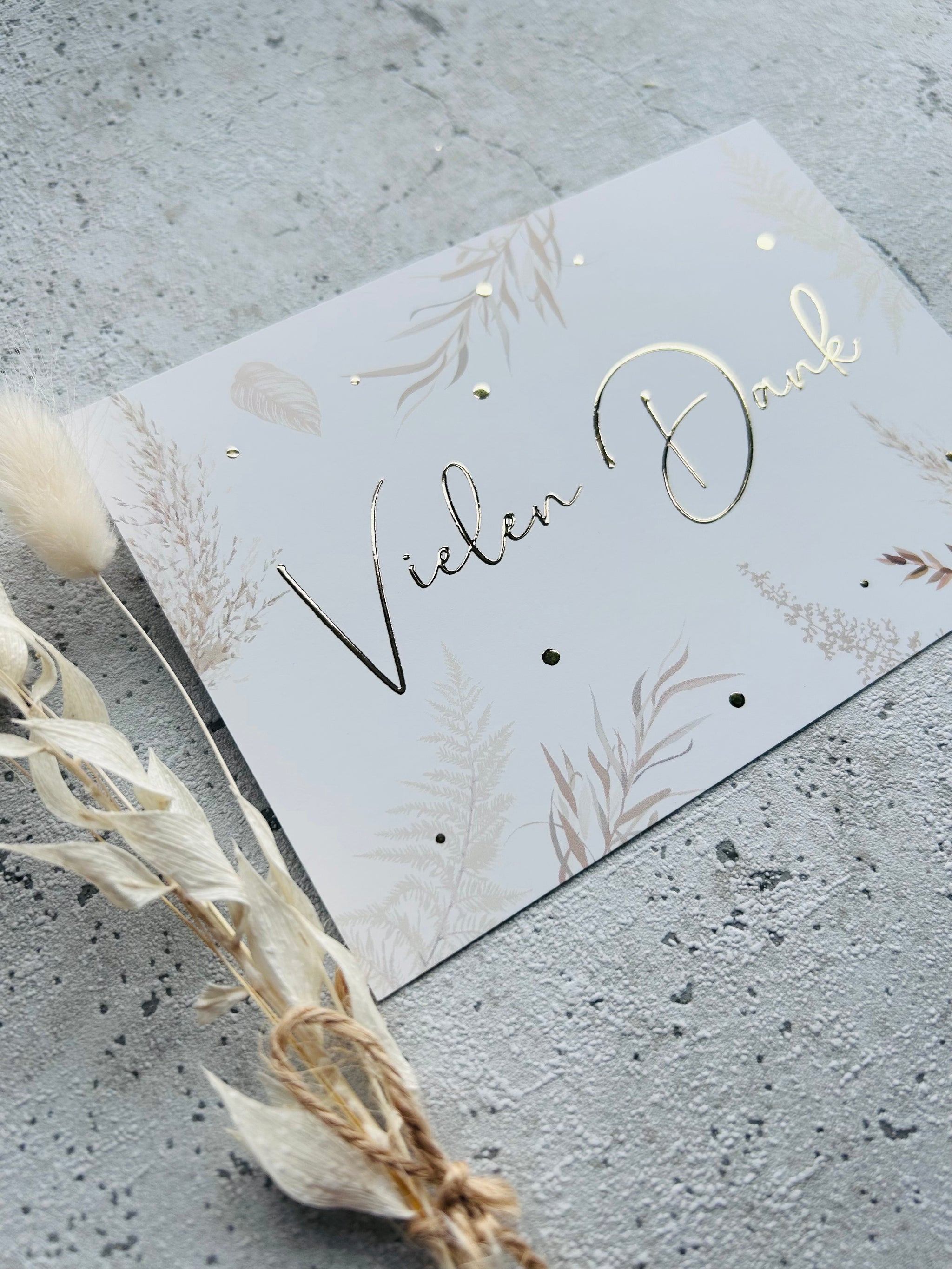Karten  • Boho vielen Dank • Goldmetallic