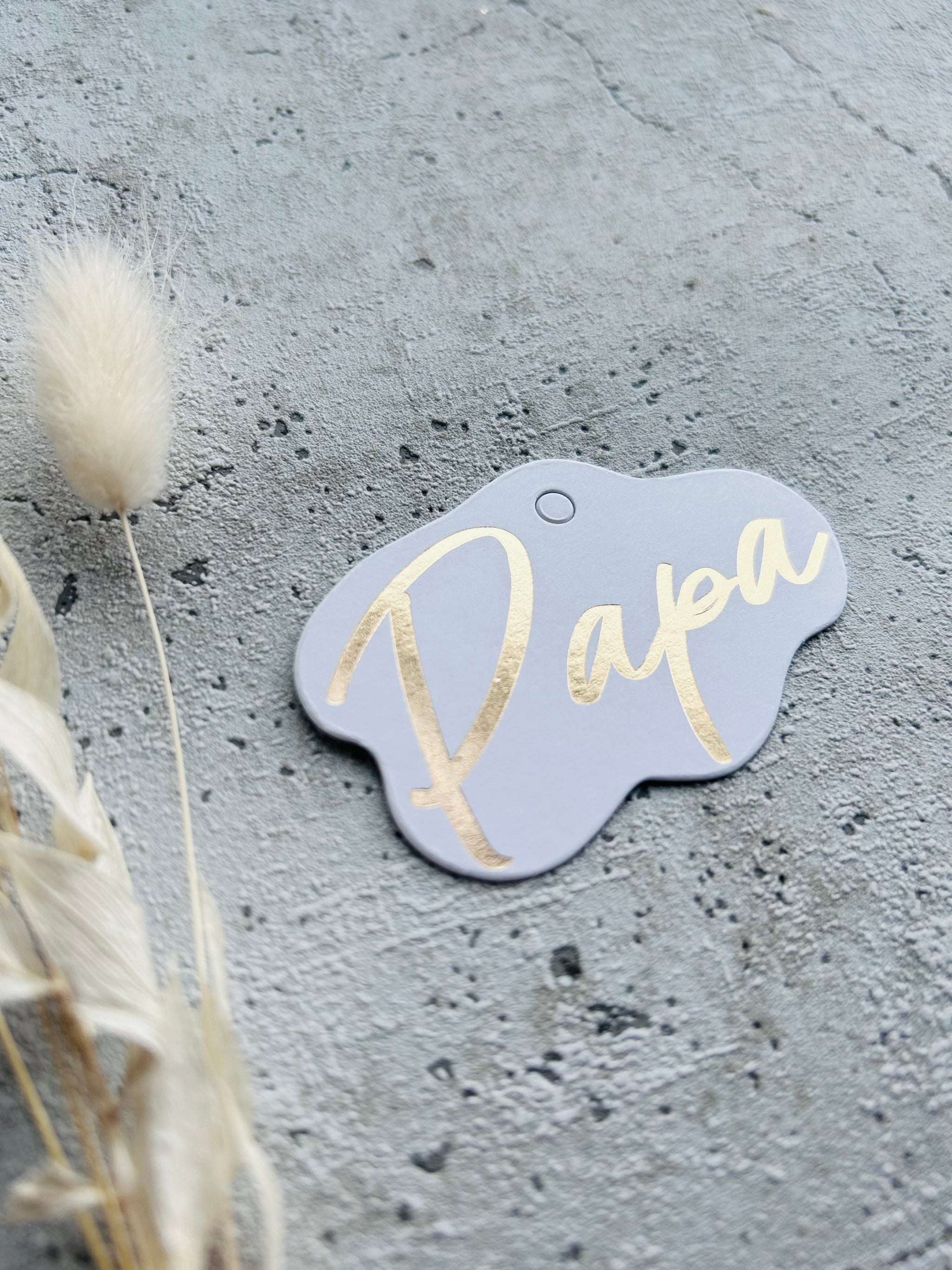 Geschenkeanhänger Papa gold