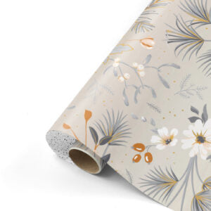 Geschenkpapier 50x300cm winterflower nude
