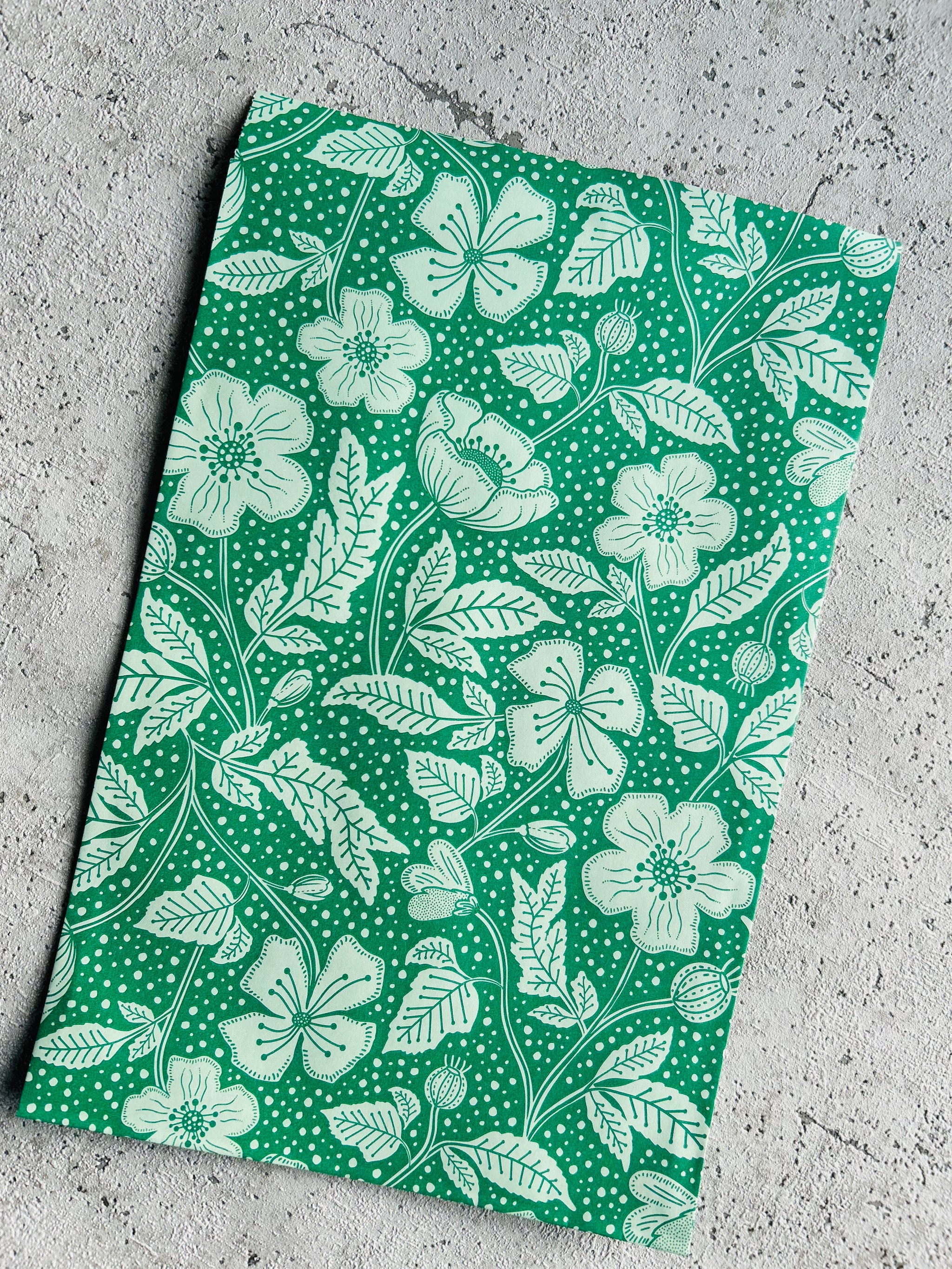 Papier Taschen  •FrühlingBlumen grün • 10 Stk