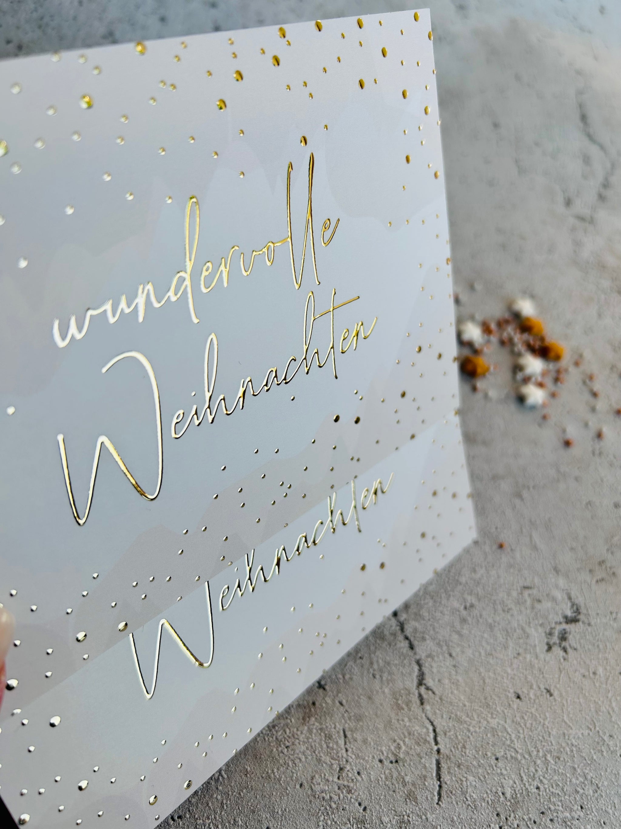 Karte  • wundervolle Weihnachten • beige