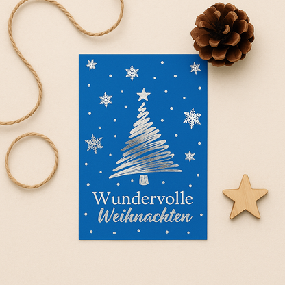 Mini Kärtchen •Winterwonderland• mit Goldmetallic