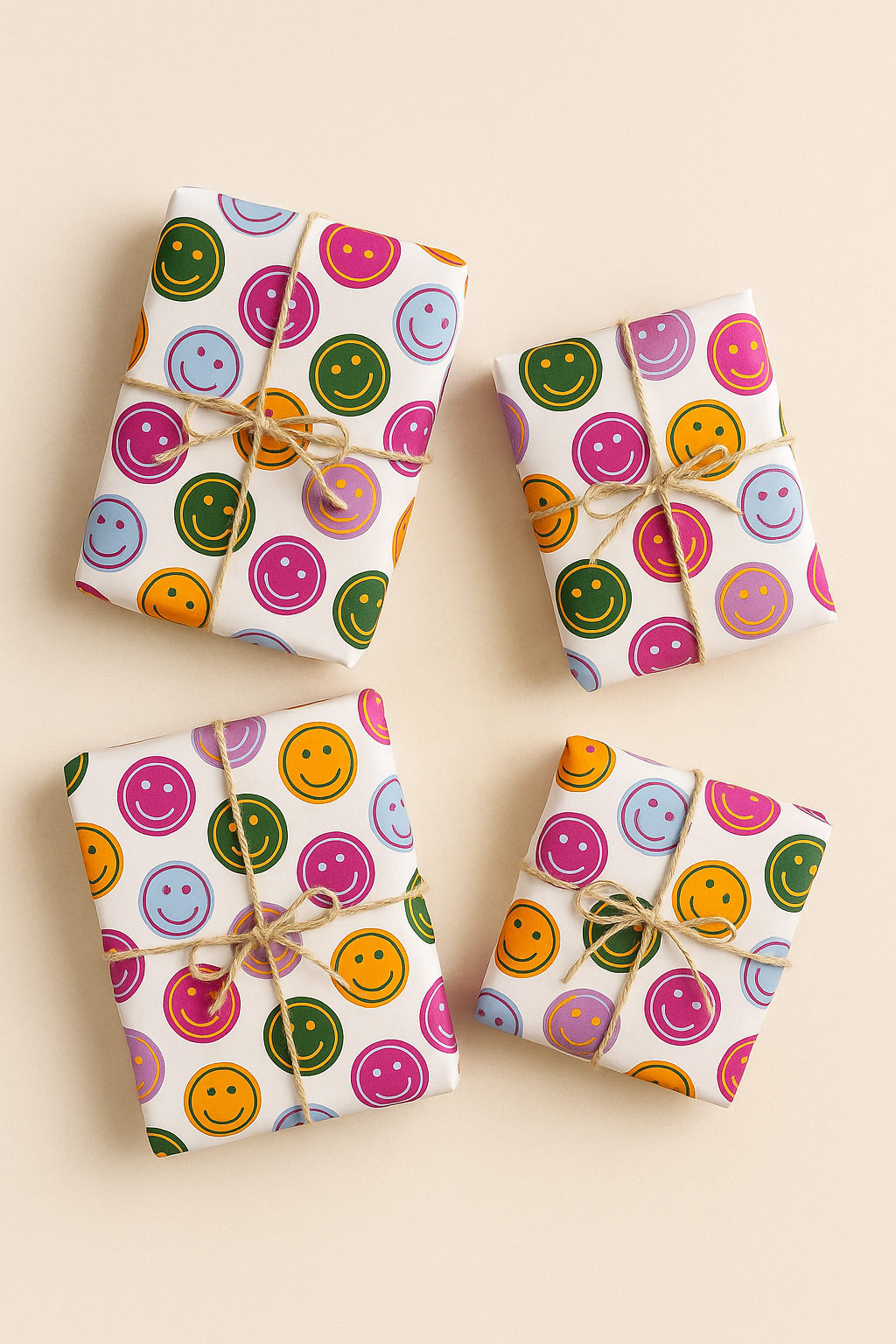 Seidenpapier mit Smileys bunt