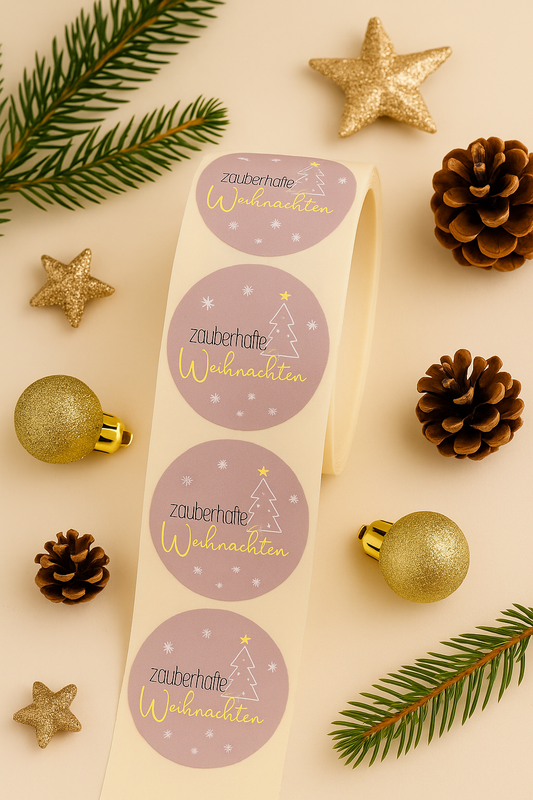 Sticker • Zauberhafte Weihnachten altrosa • Eigenproduktion 10 Stk
