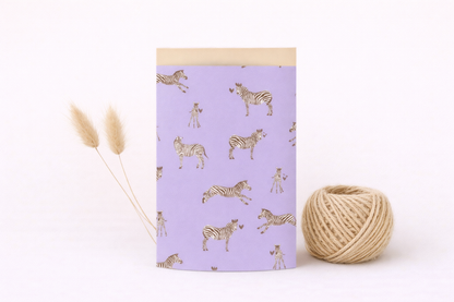 Papier Taschen  • Zebra lila •10 Stk