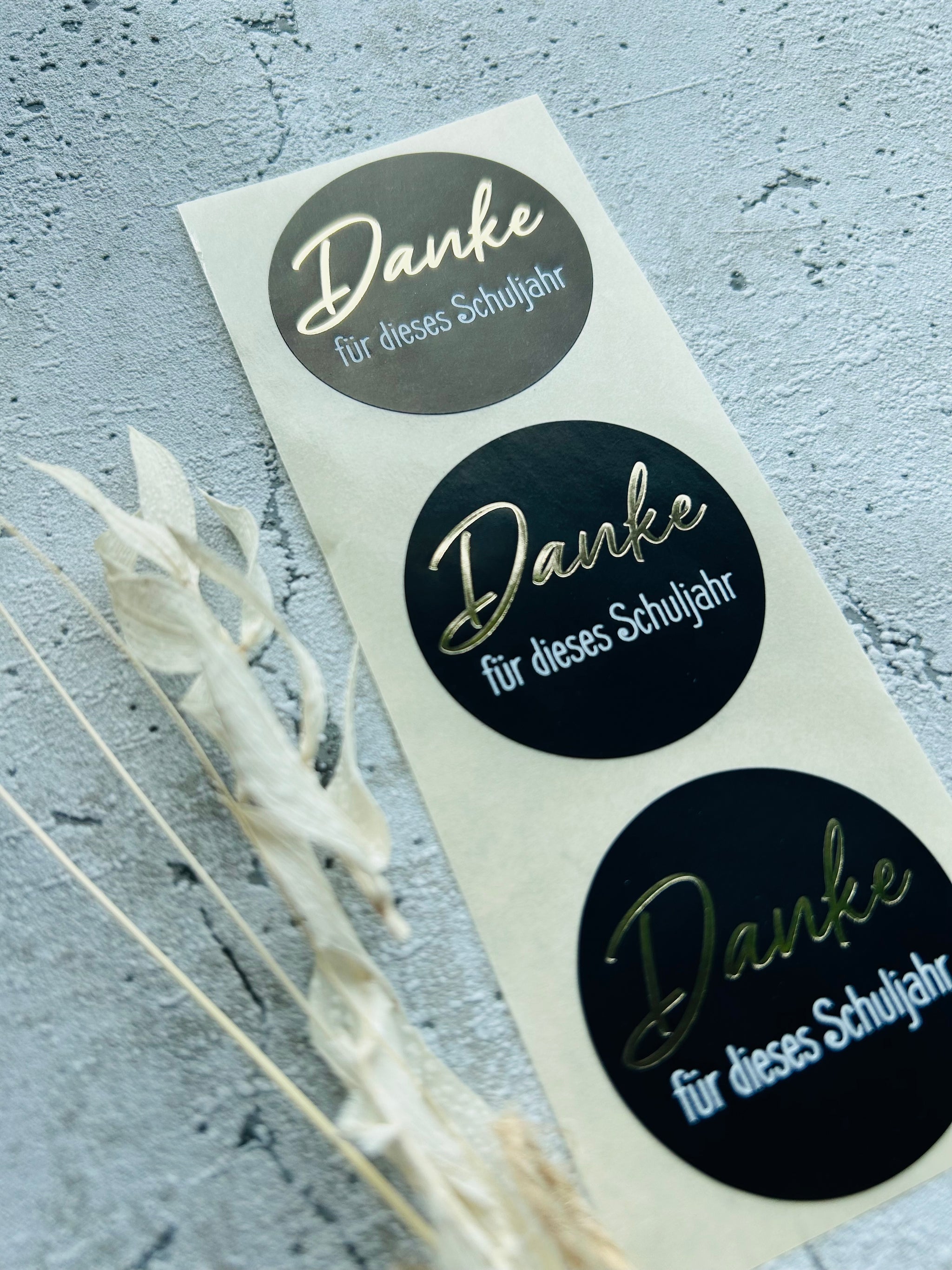 Sticker • Danke für das Schuljahr • 10 Stk Goldveredlung