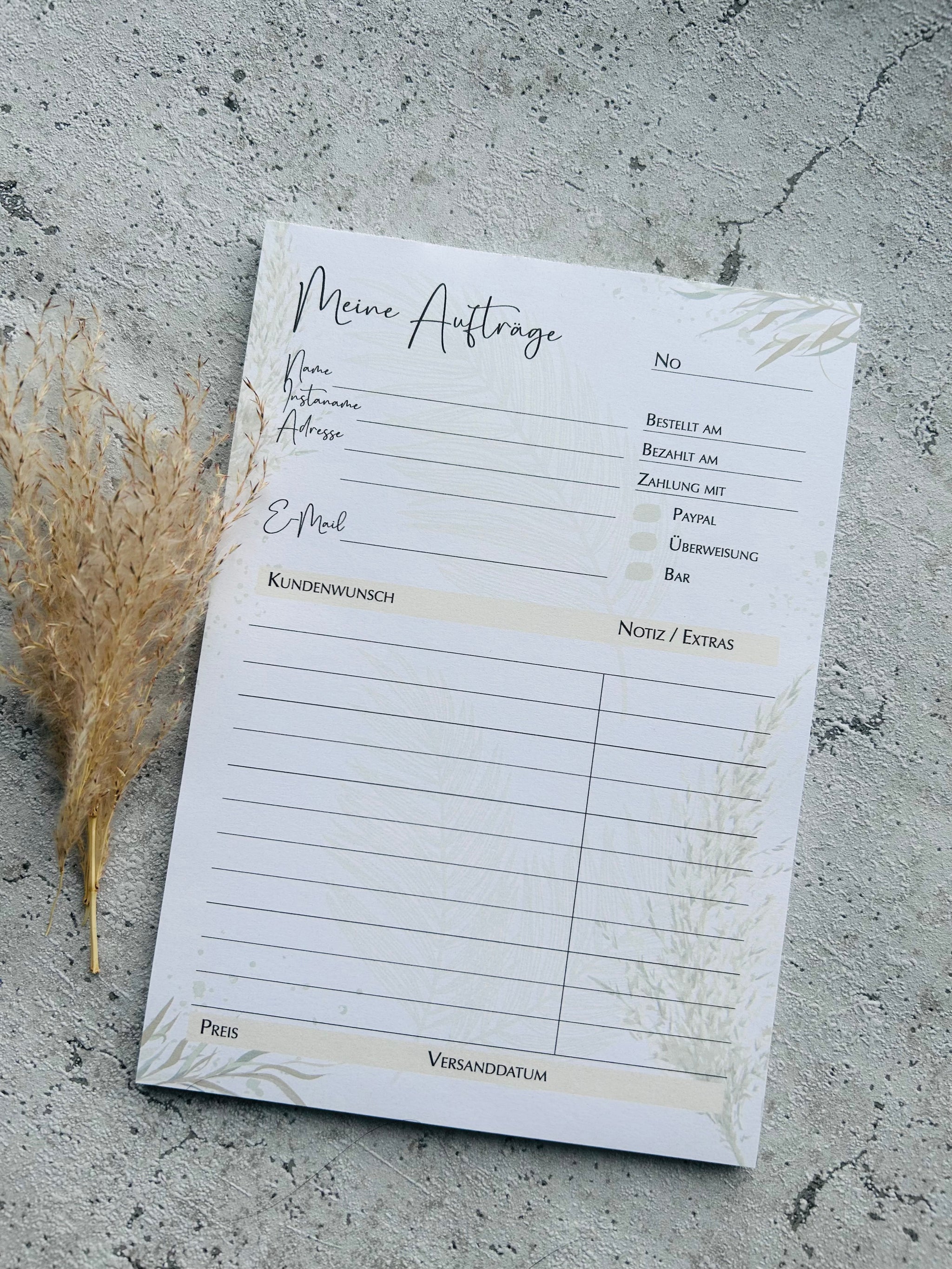 Auftragsblock A5 BOHO