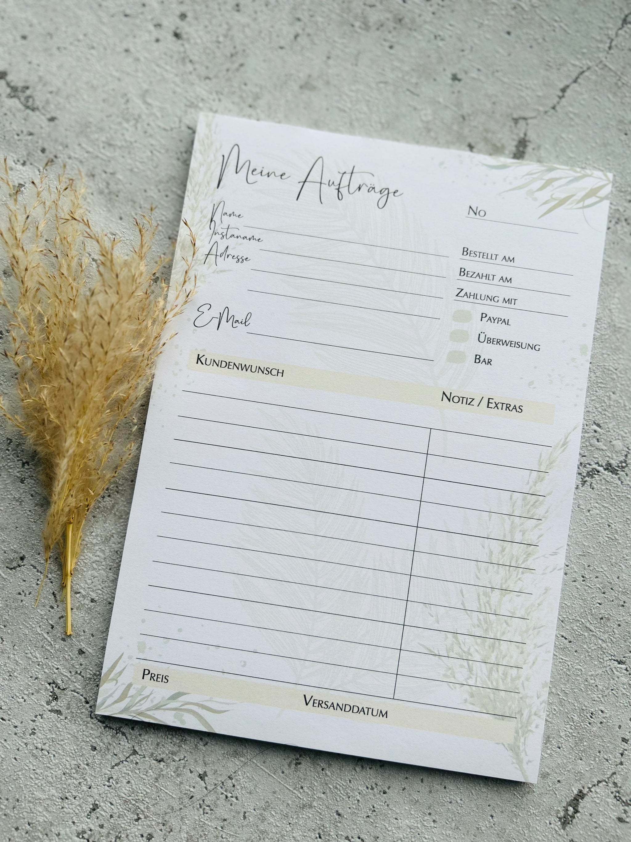 Auftragsblock A5 BOHO