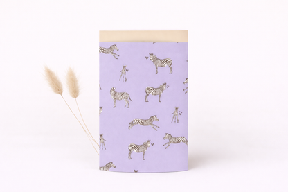 Papier Taschen  • Zebra lila •10 Stk