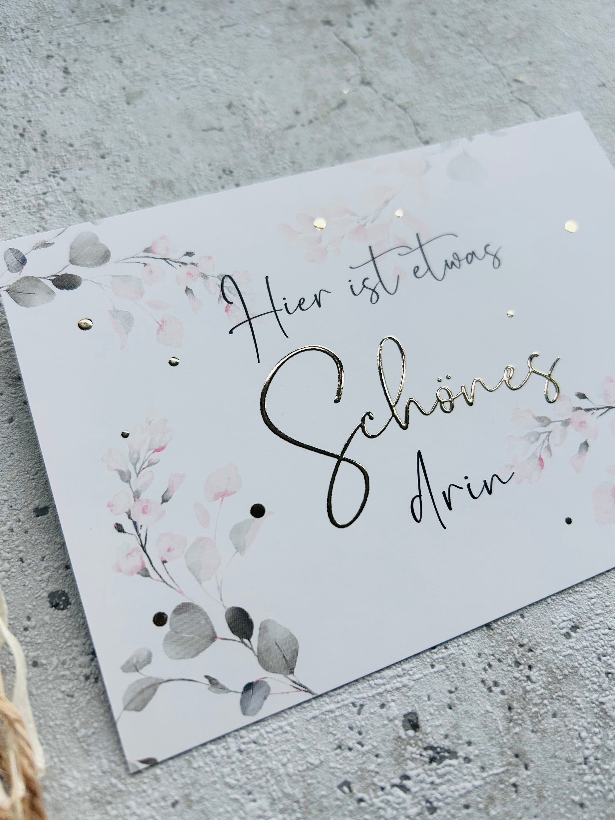 Karten  • hier ist etwas schönes drin • Goldmetallic