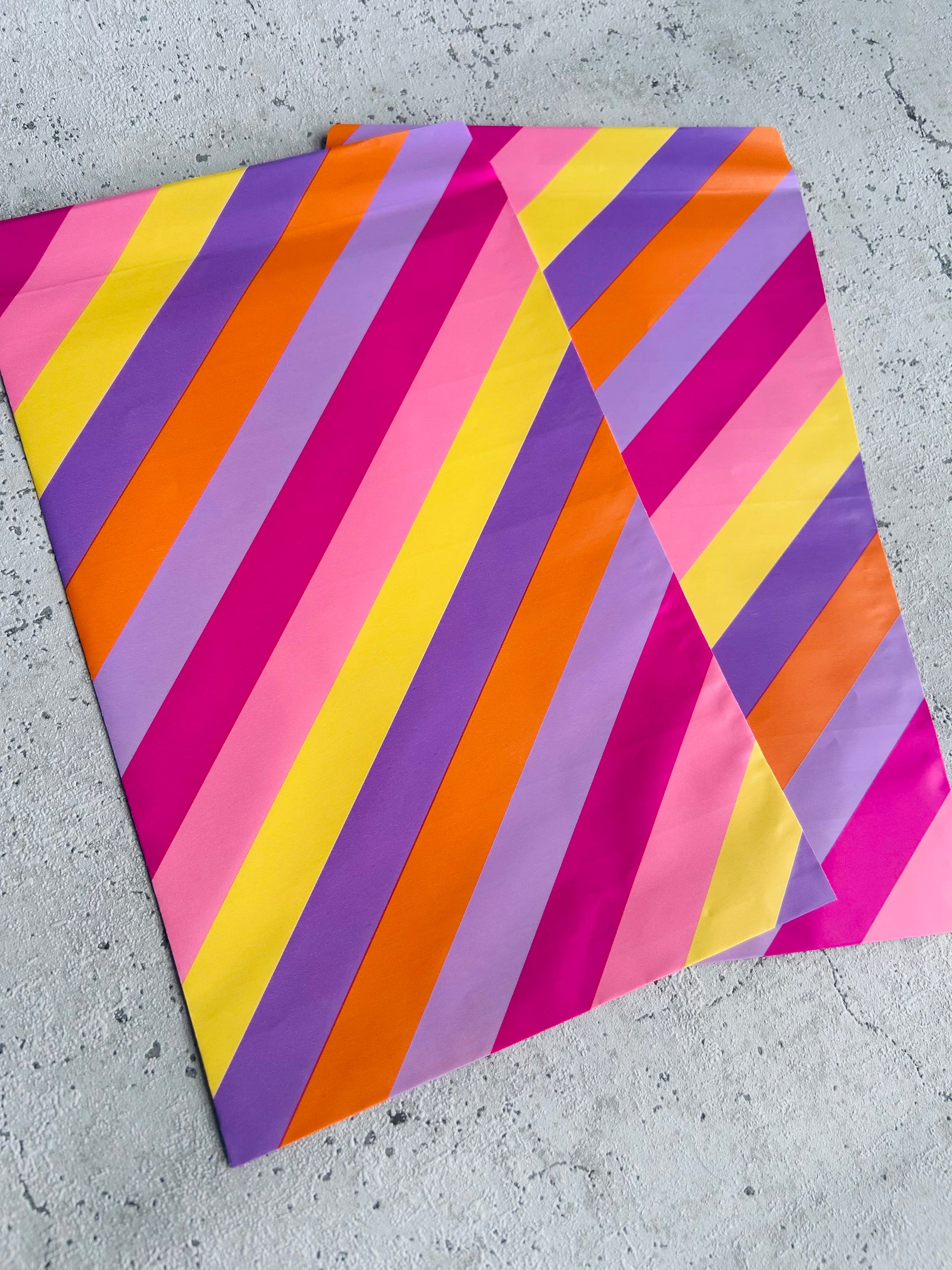 Papier Taschen • STRIPES PINK • 10 Stk