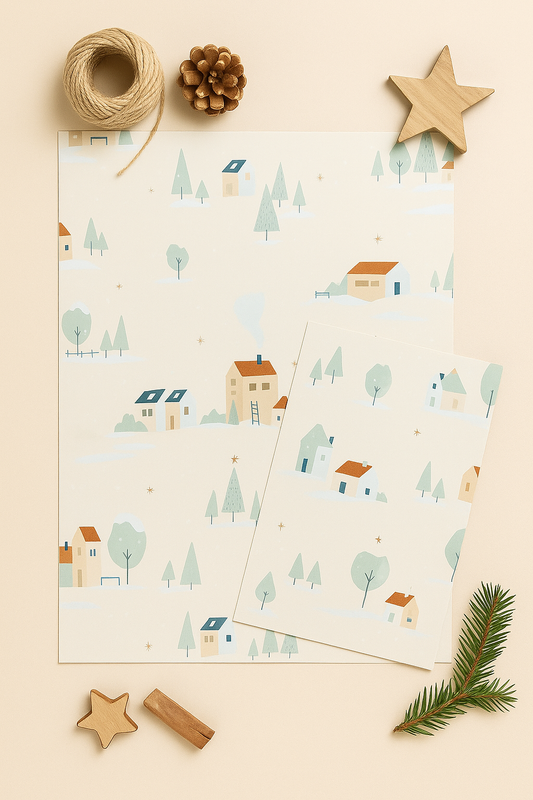 Papier Taschen  •Winterlandschaft•10 Stk