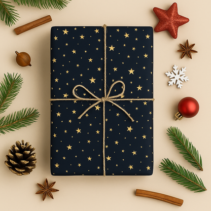 Seidenpapier Sterne gold schwarz Weihnachten