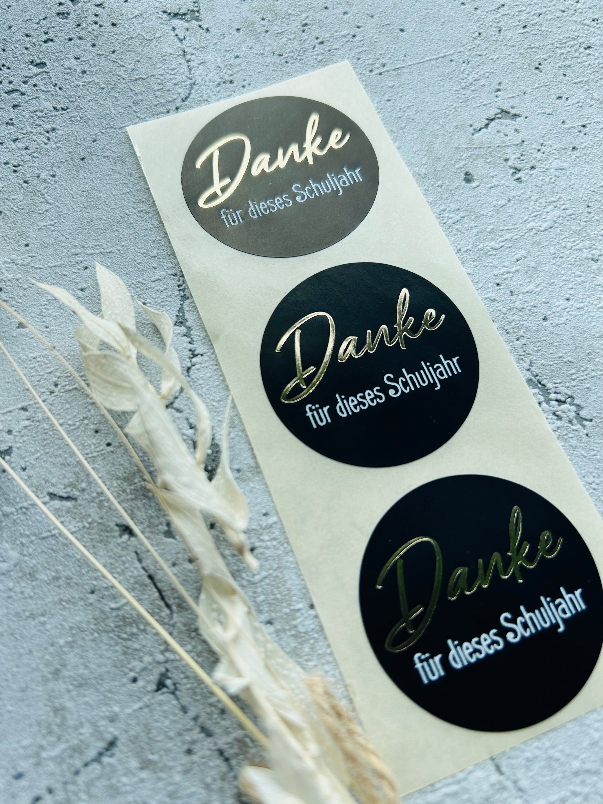 Sticker • Danke für das Schuljahr • 10 Stk Goldveredlung