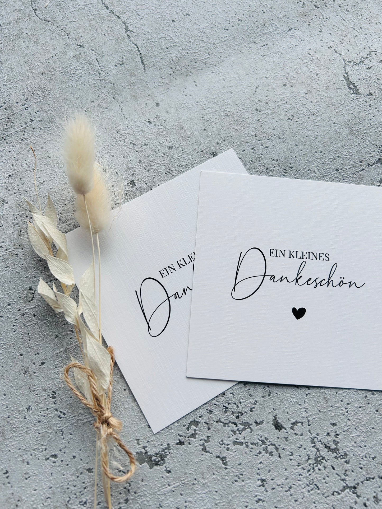 Karte •ein kleines Dankeschön• Leinenstruktur 10x10 cm