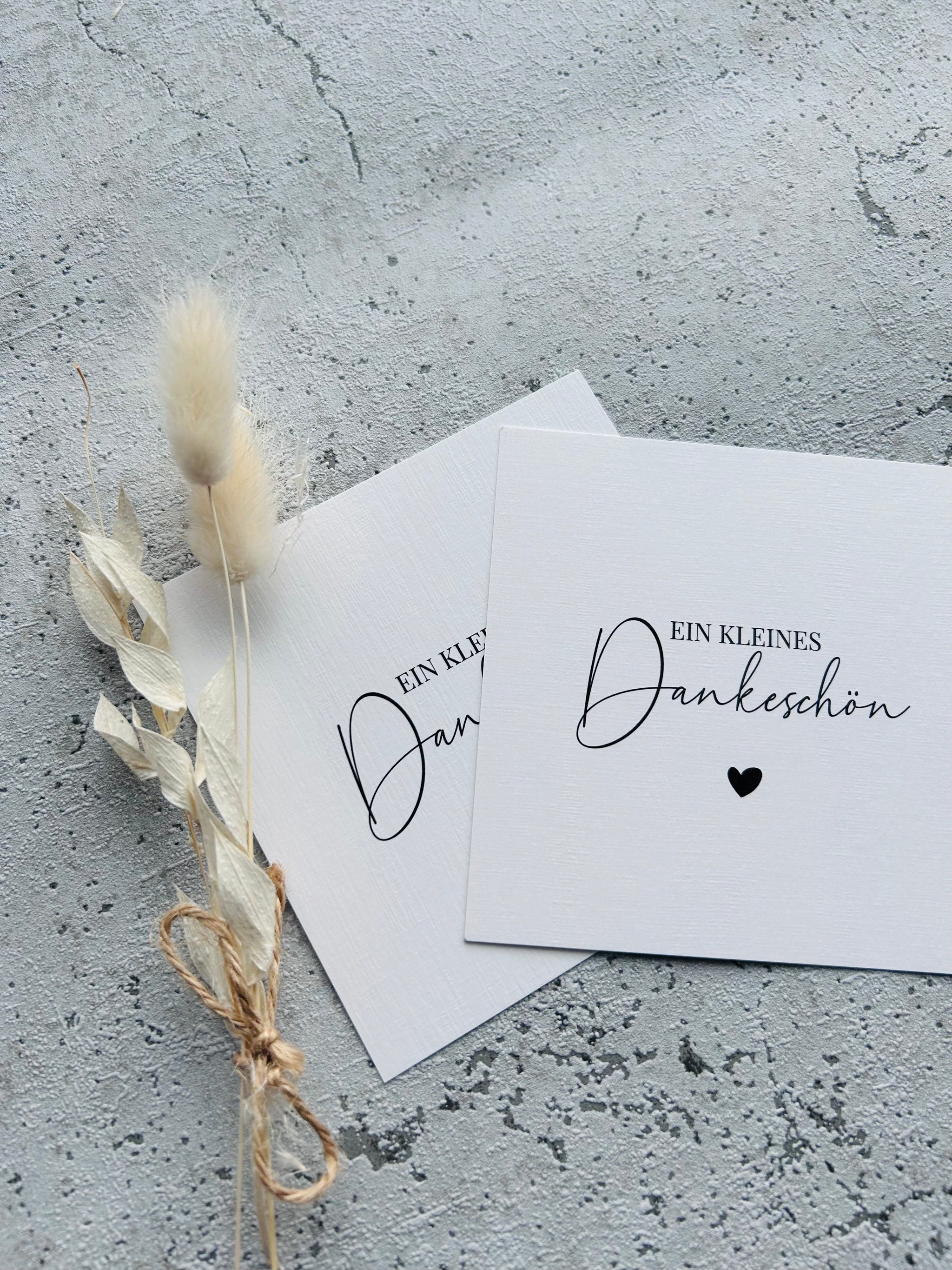 Karte •ein kleines Dankeschön• Leinenstruktur 10x10 cm