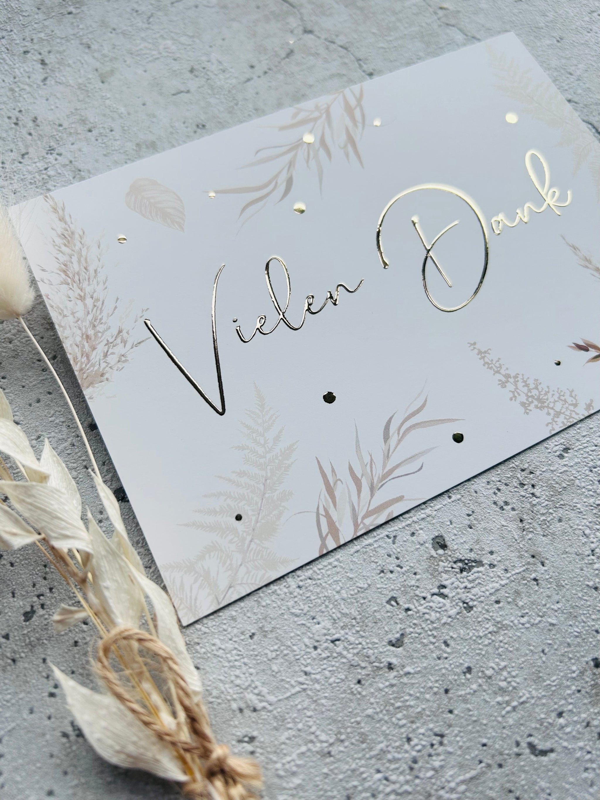 Karten  • Boho vielen Dank • Goldmetallic
