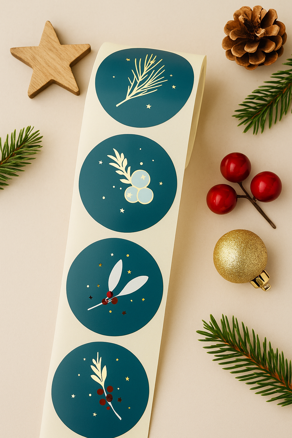 Sticker • Weihnachtsblumen• Eigenproduktion 10 Stk