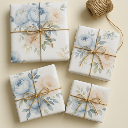 Seidenpapier • Blue Flower • 10 Blatt