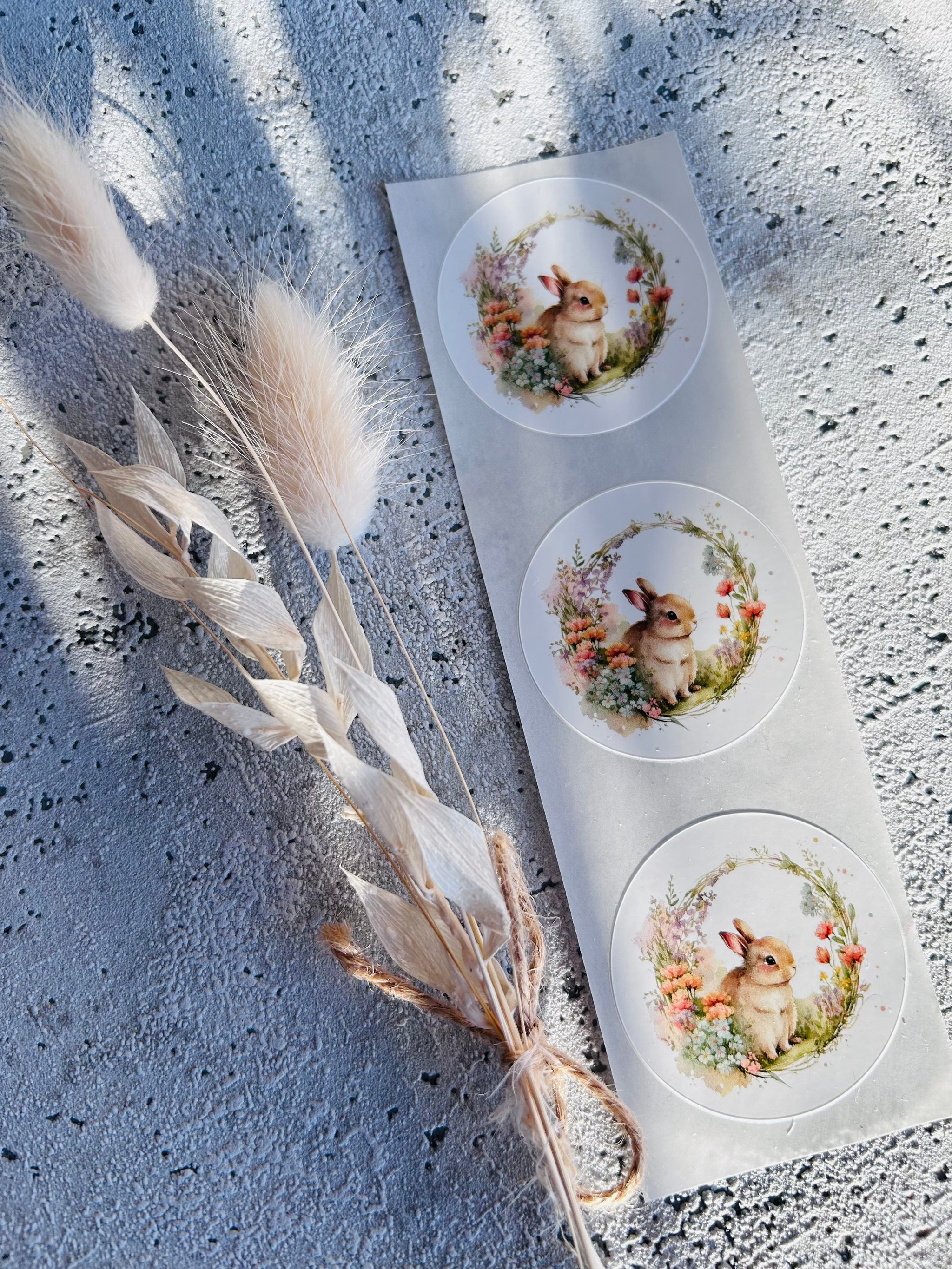 Sticker boho Aquarell Hase 10 Stk.